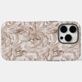 Coques Case-Mate iPhone Feuilles de Mocha Mousse et d'oiseaux tropicaux (Verso (horizontal))