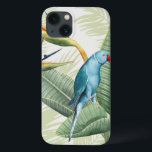 Etui iPhone 13 Feuilles De Palme Avec Oiseau Bleu<br><div class="desc">Feuilles De Palmiers Avec Oiseau Bleu Artiste : Grace Popp</div>