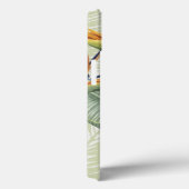 Coques Case-Mate iPhone Feuilles De Palme Avec Oiseau Bleu (Verso / Droite)