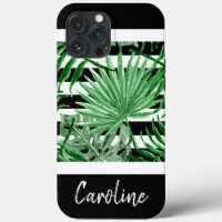 Feuilles de palme tropicales personnalisées Blancs