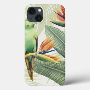 Case-Mate iPhone Case Feuilles de palmiers à oiseaux verts