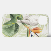 Coques Case-Mate iPhone Feuilles De Palmiers Avec Oiseau Blanc (Verso (horizontal))