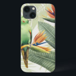 Case-Mate iPhone Case Feuilles De Palmiers Avec Oiseau Vert<br><div class="desc">Feuilles De Palmiers Avec Oiseau Vert Artiste : Grace Popp | ID d'image : 157018GG</div>