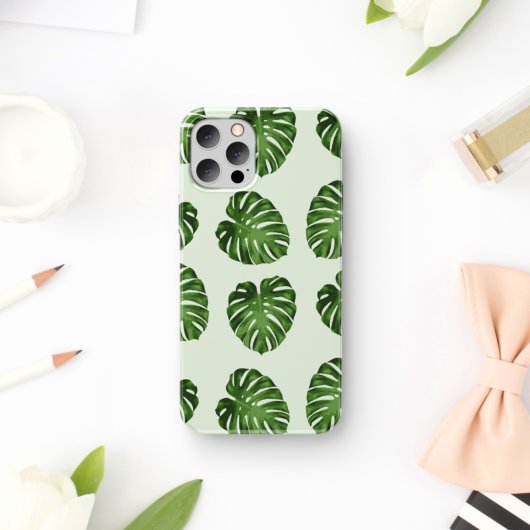 Coques Case-Mate iPhone Feuilles de palmiers, Feuilles verts, Motif tropic