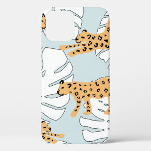 Case-Mate iPhone Case Feuilles de palmiers léopards tropicaux, e