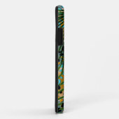 Coques Case-Mate iPhone Feuilles de palmiers sur un arrière - plan léopard (Dos/Droite)