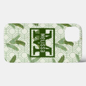Coques Case-Mate iPhone Feuilles de palmiers tropicaux | Ajouter Votre Nom (Verso (horizontal))