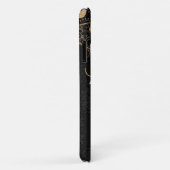 Coques Case-Mate iPhone Feuilles de Parties scintillant d'or (Dos/Droite)