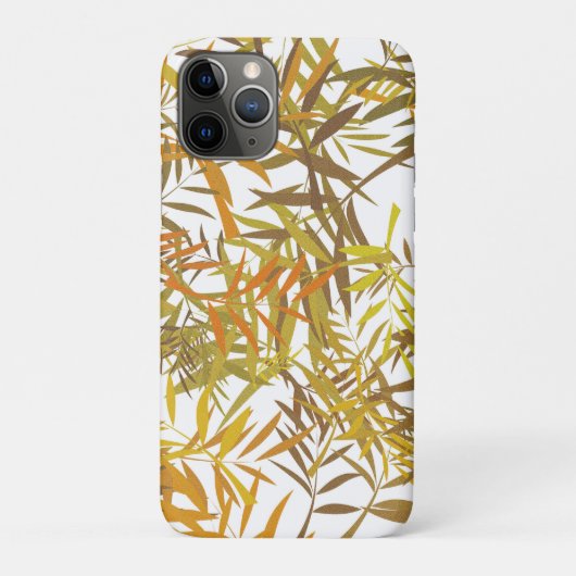 Coques Case-Mate iPhone Feuilles de saule dorées, bronze et brunes (Dos)
