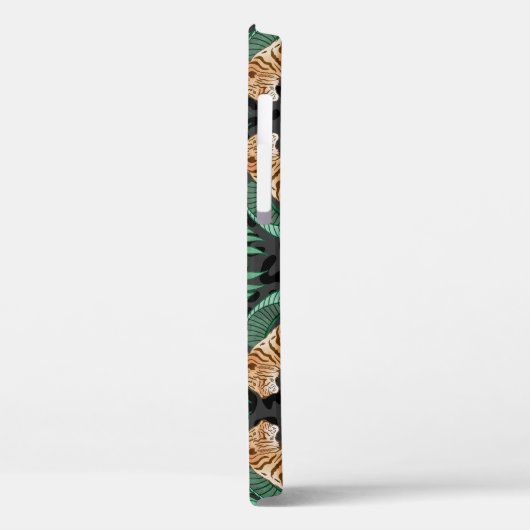 Coques Case-Mate iPhone Feuilles de tigres : Aquarelle Jungle sans joint. (Verso / Gauche)