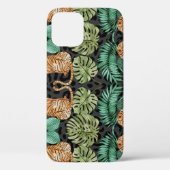 Coques Case-Mate iPhone Feuilles de tigres : Aquarelle Jungle sans joint. (Verso)