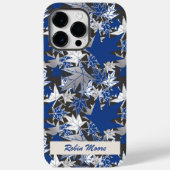 Coques Case-Mate iPhone Feuilles d'érable bleu sur un Arrière - plan de ch (Verso)