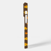 Coques Case-Mate iPhone Feuilles d'érable sur fond marron (Verso / Gauche)