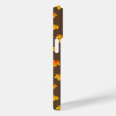 Coques Case-Mate iPhone Feuilles d'érable sur fond marron (Verso / Droite)