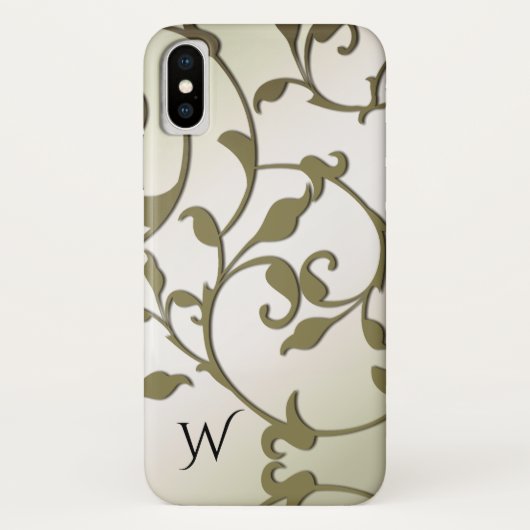 Coques Case-Mate iPhone Feuilles d'olive défilantes Personnalisé (Dos)