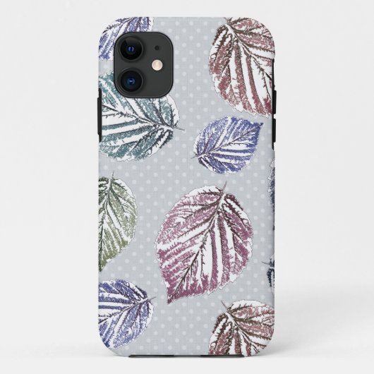 Coques Case-Mate iPhone Feuilles d'open work sur un arrière - plan gris cl (Dos)