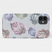 Coques Case-Mate iPhone Feuilles d'open work sur un arrière - plan gris cl (Dos (Horizontal))