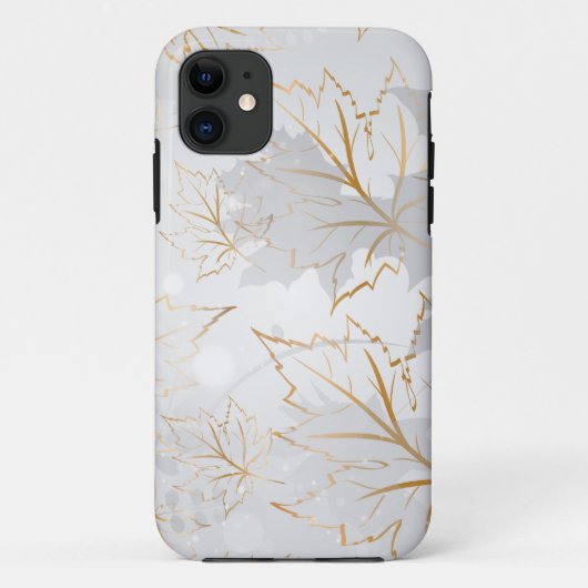 Coques Case-Mate iPhone Feuilles d'or 3 (Dos)