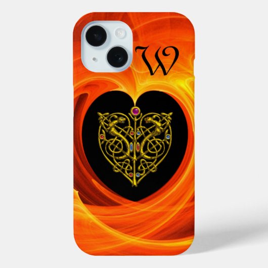 Coques Case-Mate iPhone FEUILLES D'OR AVEC POIGNONS CELTIQUES, Jaune Orang (Verso)