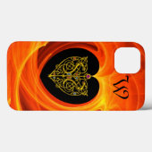 Coques Case-Mate iPhone FEUILLES D'OR, jaune orange noir (Verso (horizontal))
