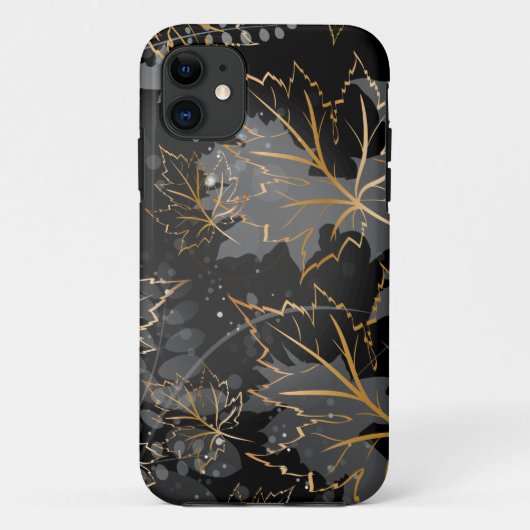 Coques Case-Mate iPhone Feuilles Dorées 5 (Dos)