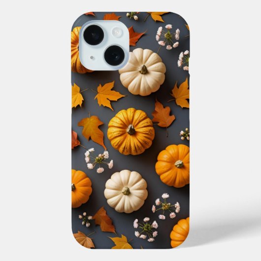 Coques Case-Mate iPhone Feuilles et fleurs de automne mignonnes (Verso)