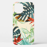 Feuilles et fleurs tropicaux : Motif dynamique