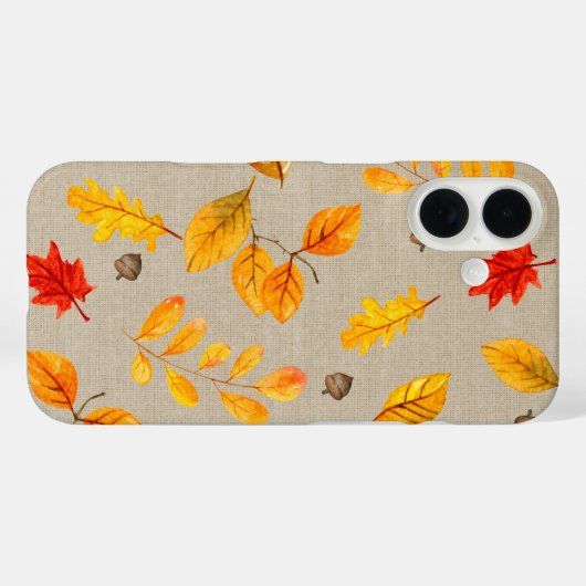 Coques Case-Mate iPhone feuilles et glands (Verso (horizontal))