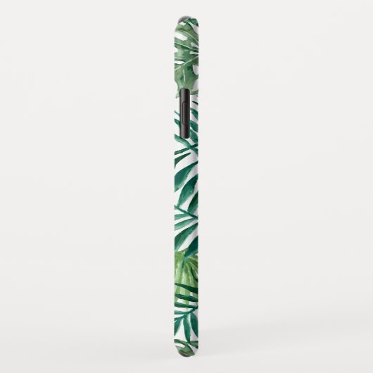 Coques Case-Mate iPhone Feuilles exotiques monogrammes (Dos/Droite)