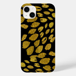 Coque Pour iPhone 14 Plus Feuilles Gold de luxe