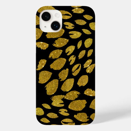 Coques Case-Mate iPhone Feuilles Gold de luxe (Verso)