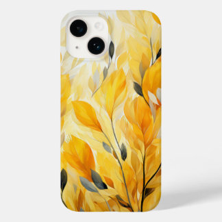Coque Pour iPhone 14 Feuilles jaunes