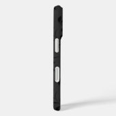 Coques Case-Mate iPhone Feuilles noires élégantes monogramme gris (Verso / Droite)