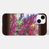 Coques Case-Mate iPhone Feuilles Rose Et Violet (Verso (horizontal))