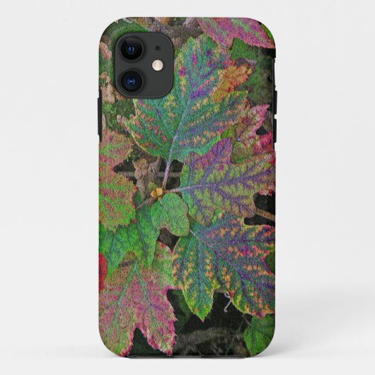COQUES Case-Mate iPhone "FEUILLES/ROSE, VIOLET, OR ET VERT/TEXTU EN CALME (Dos)