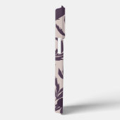 Coques Case-Mate iPhone Feuilles roses, prune et blanches (Verso / Droite)