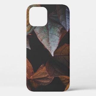 Case-Mate iPhone CASE FEUILLES ROUGE ET VERT SUR ARRIÈRE - PLAN NOIR