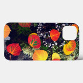 Coques Case-Mate iPhone Feuilles sur un rocher couvert de lichen, Rocheuse (Verso (horizontal))