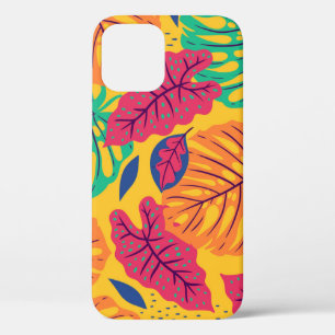 Case-Mate iPhone Case Feuilles tropicaux : arrière - plan jaune vintage