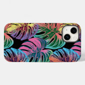 Coques Case-Mate iPhone Feuilles tropicaux colorés (Verso (horizontal))