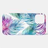 Coques Case-Mate iPhone Feuilles tropicaux de palmiers, aquarelle motifs f (Verso (horizontal))
