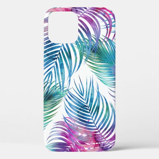 Coques Case-Mate iPhone Feuilles tropicaux de palmiers, aquarelle motifs f (Verso)
