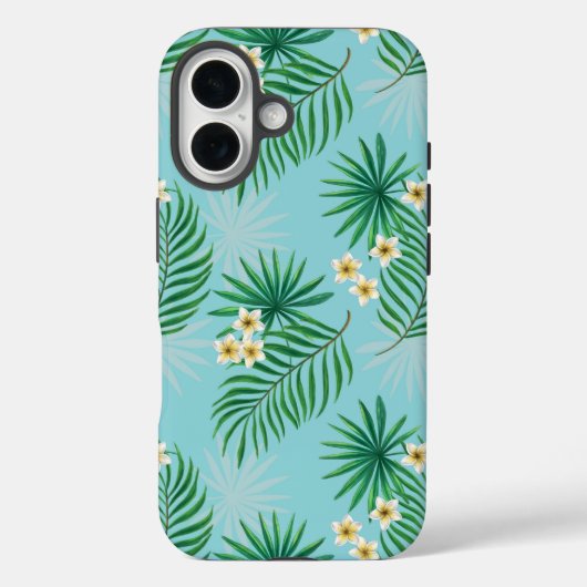 Coques Case-Mate iPhone Feuilles tropicaux et fleurs (Verso)