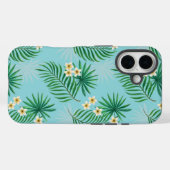 Coques Case-Mate iPhone Feuilles tropicaux et fleurs (Verso (horizontal))