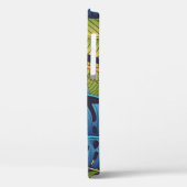 Coques Case-Mate iPhone Feuilles tropicaux, motif sans couture fleurie. (Verso / Gauche)