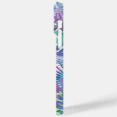 Coques Case-Mate iPhone Feuilles tropicaux, Ombre Turquoise et verte, Nom  (Verso / Gauche)