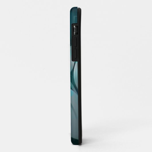 Coques Case-Mate iPhone Feuilles turquoise Bokeh (Dos/Gauche)