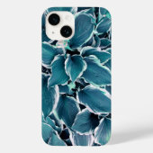 Coques Case-Mate iPhone Feuilles turquoises et blancs (Verso)