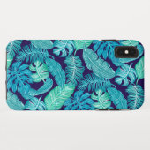 Coques Case-Mate iPhone Feuilles turquoises verts tropicaux hawaïens (Dos (Horizontal))