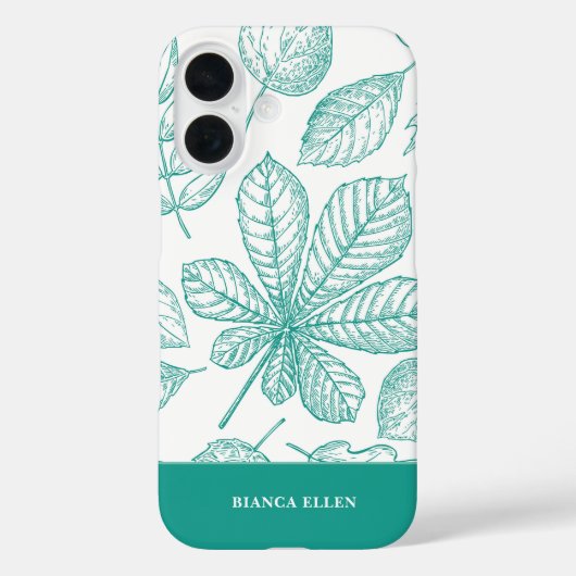 Coques Case-Mate iPhone Feuilles verts (Verso)